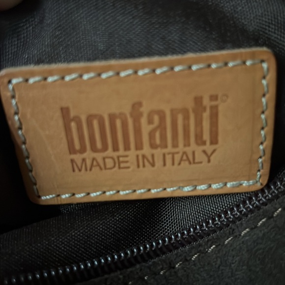 NWT Bonfanti shearling and suede toiletry bag, brown made in Italy - Picture 4 of 4